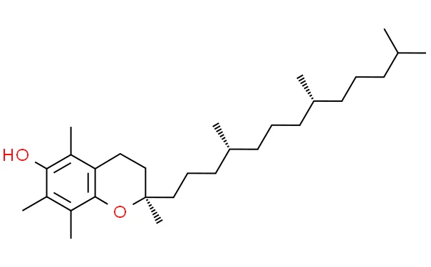 Structural formula of Vitamin E Structural formula of Vitamin E